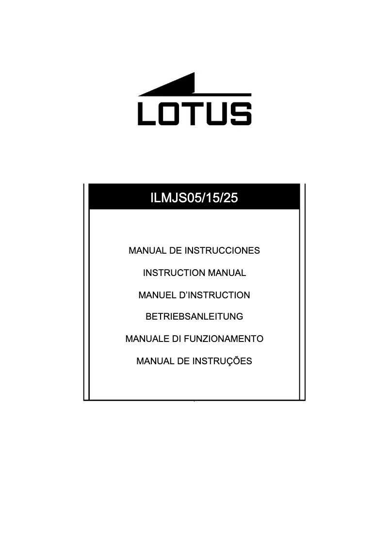 Page 1 de la notice Manuel utilisateur Lotus 18587 R