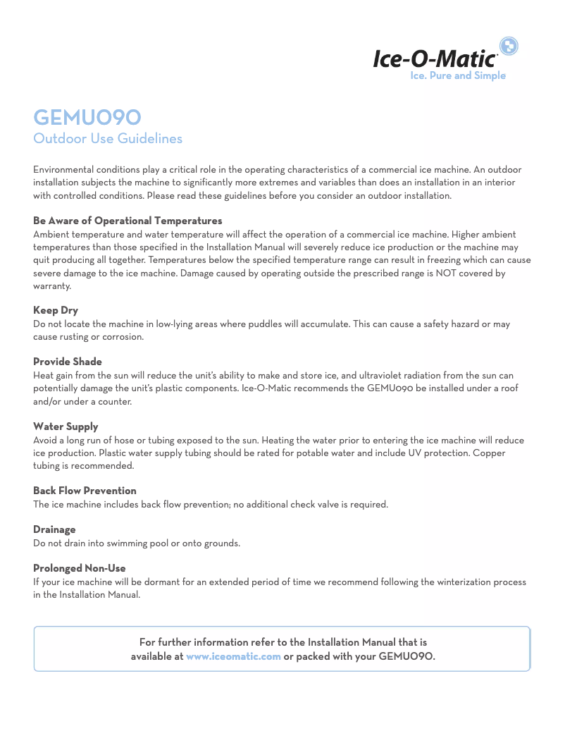 Image de la première page du manuel de l'appareil GEMU090