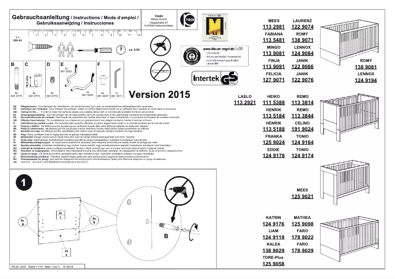 Page n°1 - Manuel utilisateur Paidi Laslo
