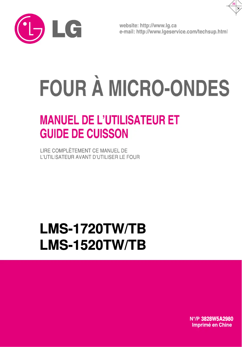Page 1 de la notice Manuel utilisateur LG MS-1542AY