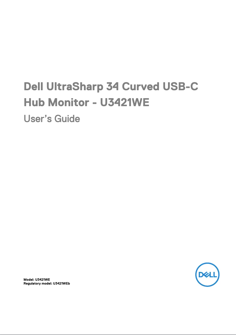 Image de la première page du manuel de l'appareil UltraSharp U3421WE