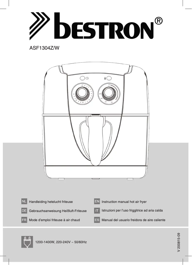 Page 1 de la notice Manuel utilisateur Bestron ASF1304W