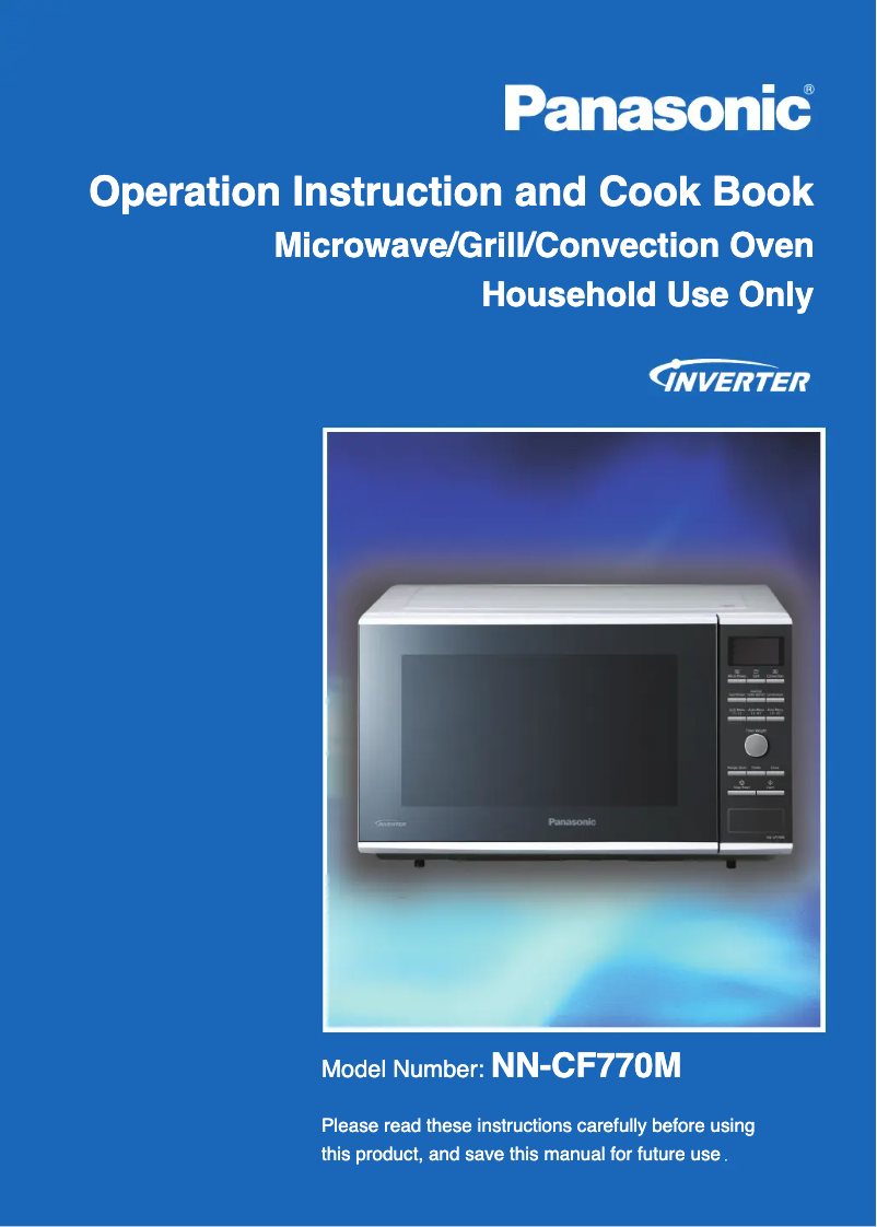 Página 1 del manual Manual de usuario Panasonic Inverter NN-CF770M