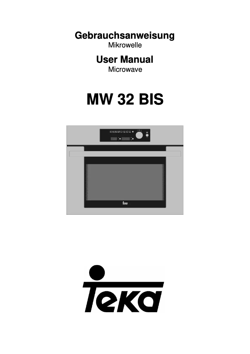 Page 1 de la notice Manuel utilisateur Teka MW 32 BIS