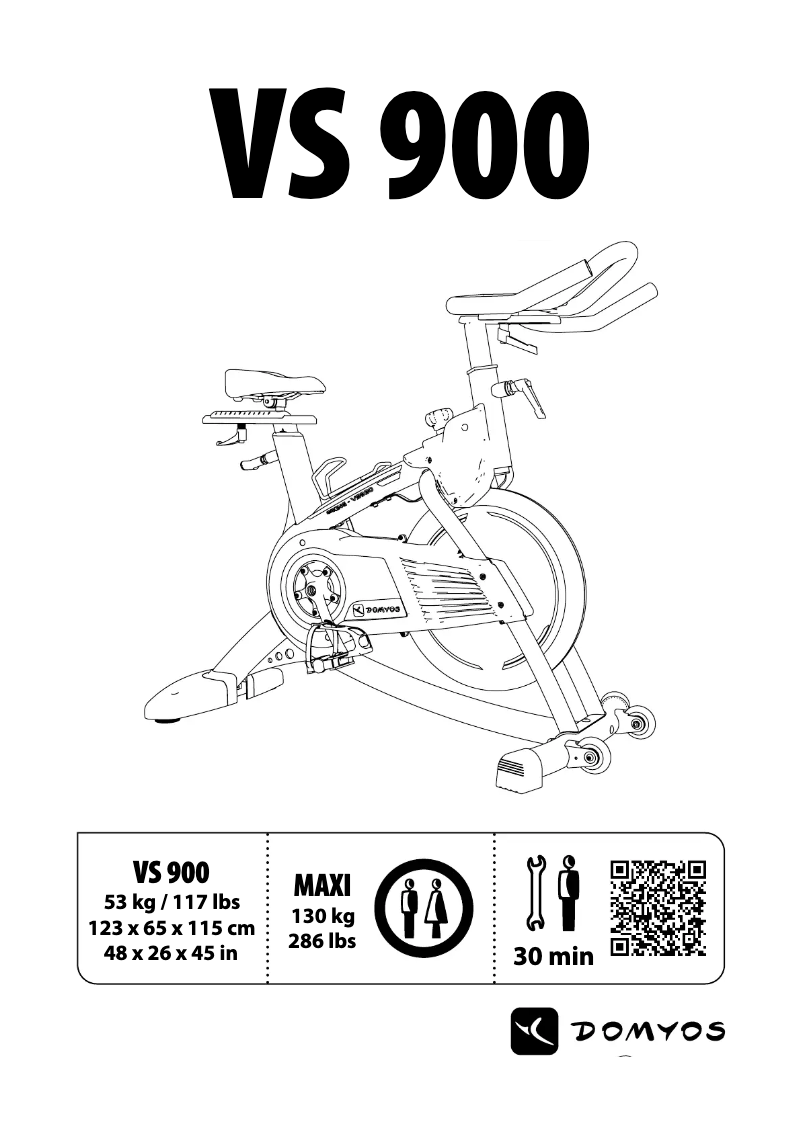 Page 1 de la notice Manuel utilisateur Domyos VS 900