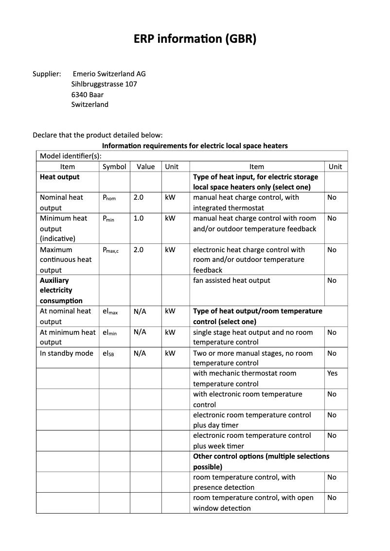 Page n°1 - Fiche technique Emerio FH-111235.1
