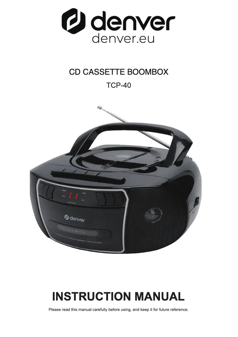 Page 1 de la notice Manuel utilisateur Denver TCP-40