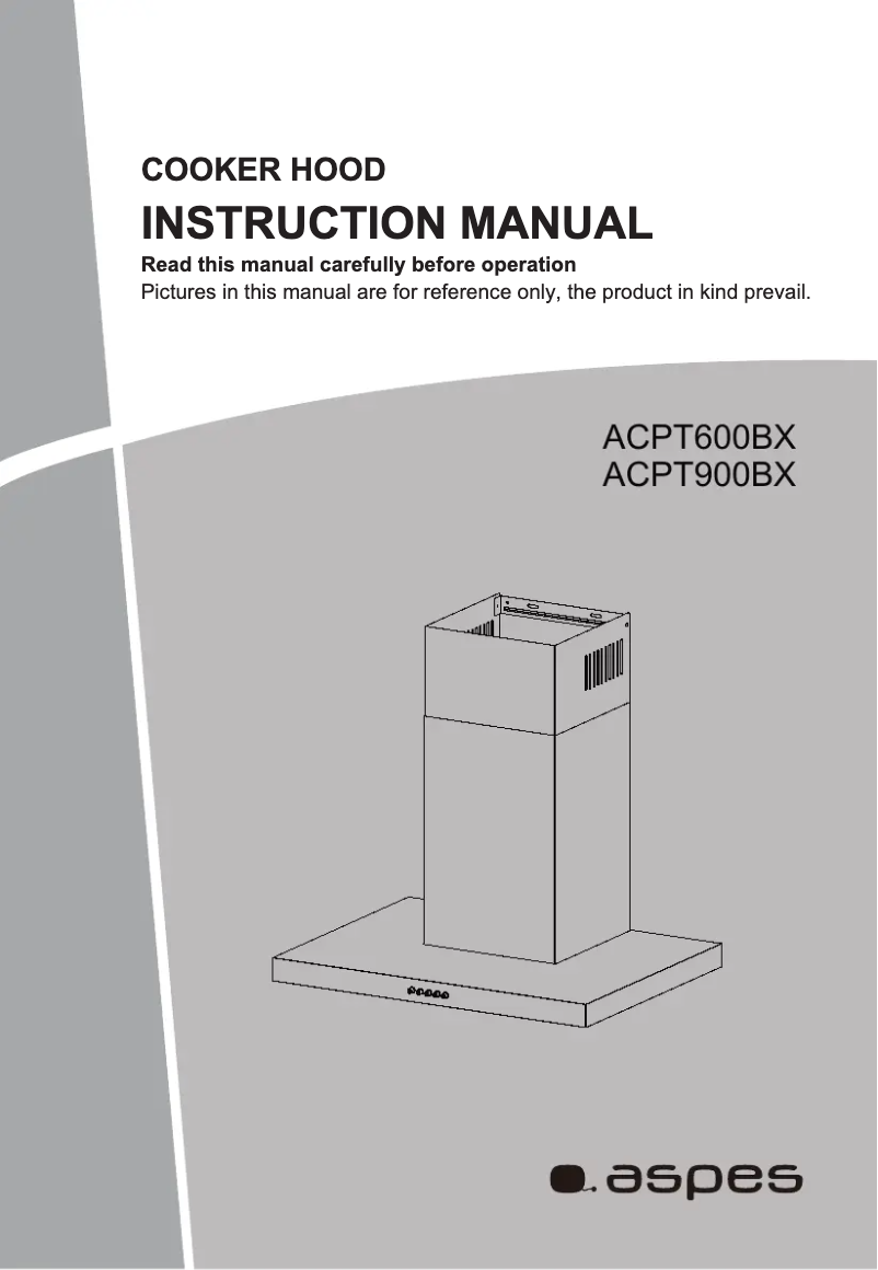 Page n°1 - Manuel utilisateur Aspes ACPT900BX