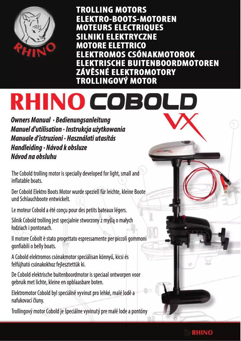 Page n°1 - Manuel utilisateur Rhino Cobold VX 24