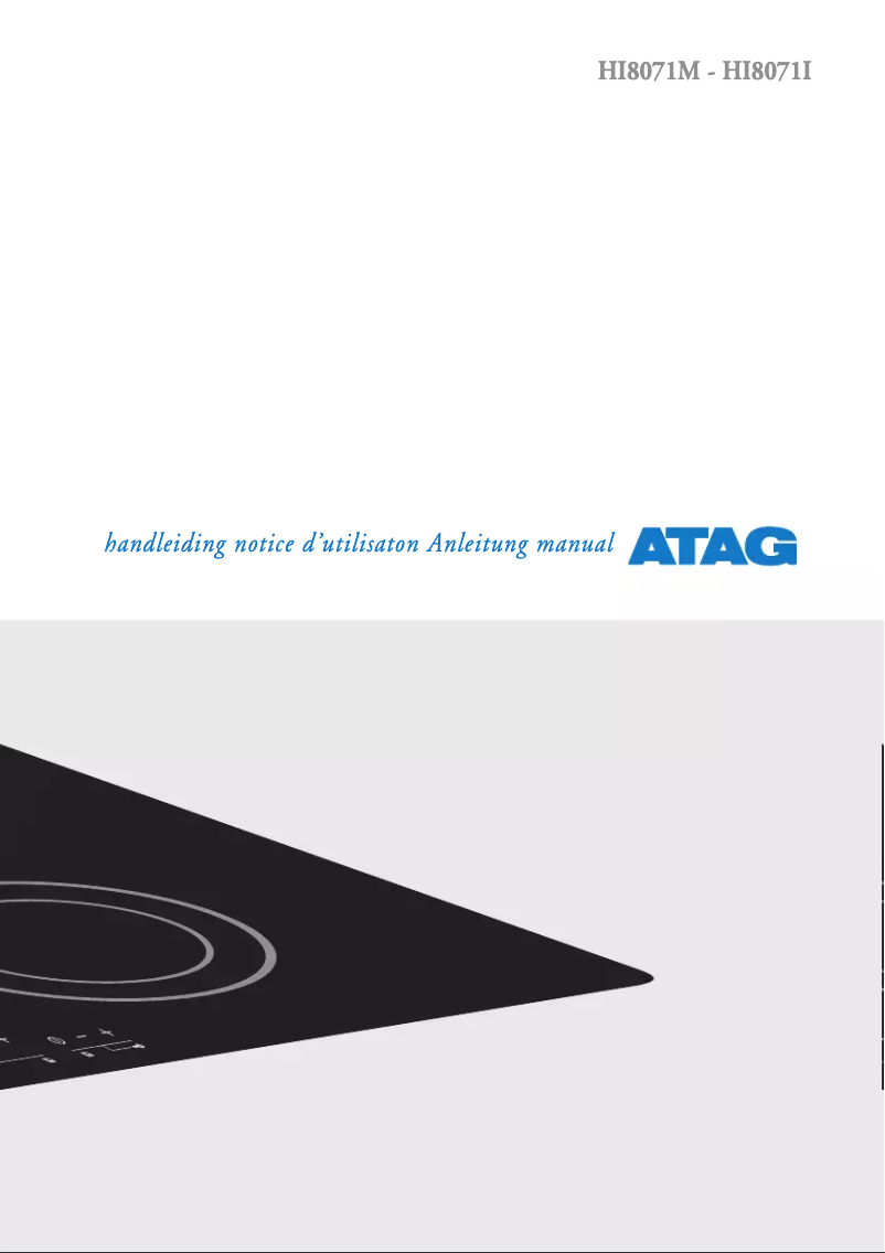 Page n°1 - Manuel utilisateur Atag HI8071I