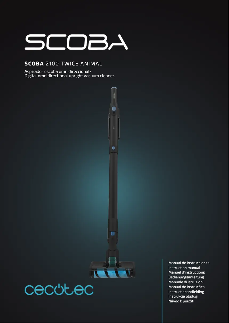 Page 1 de la notice Manuel utilisateur Cecotec Scoba 2100 Twice Animal