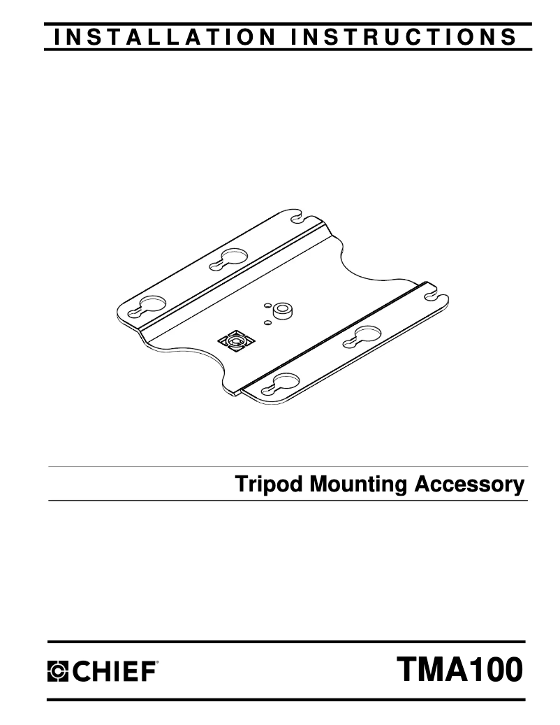 Page n°1 - Manuel utilisateur Chief TMA100