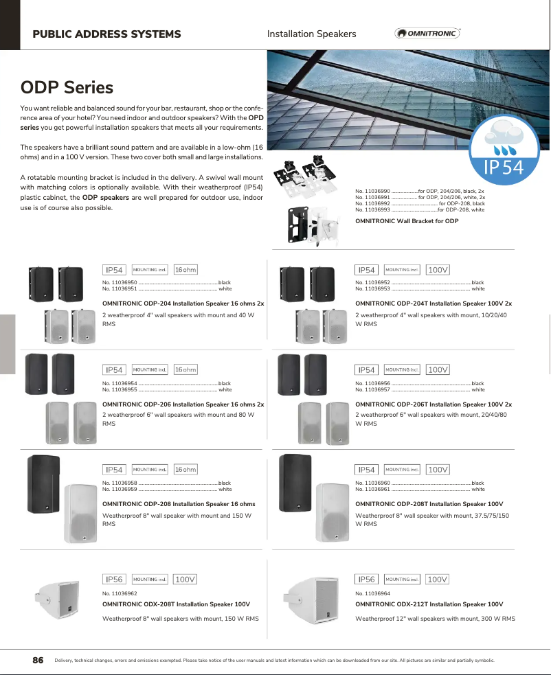 Page n°1 - Catalogue Omnitronic ODP-206T