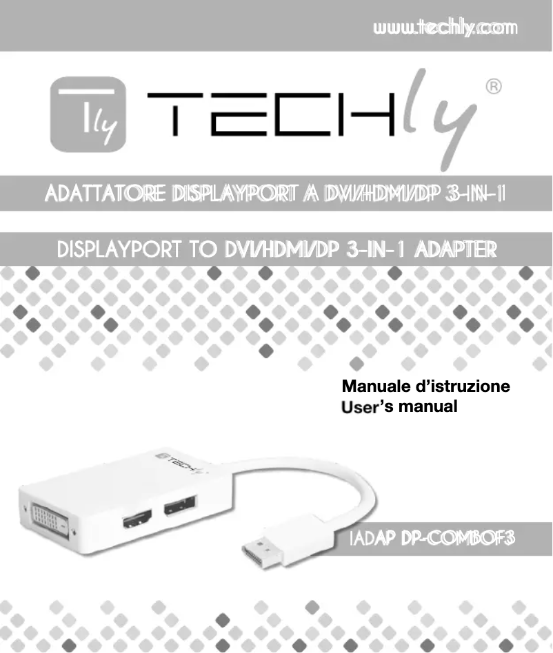 Page 1 de la notice Manuel utilisateur Techly IADAP DP-COMBOF3
