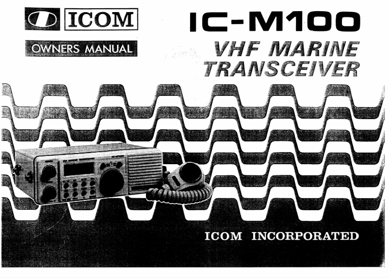 Page n°1 - Manuel utilisateur ICOM IC-M100