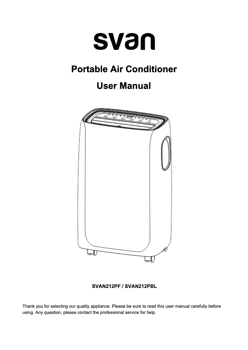Page 1 de la notice Manuel utilisateur SVAN SVAN212PF