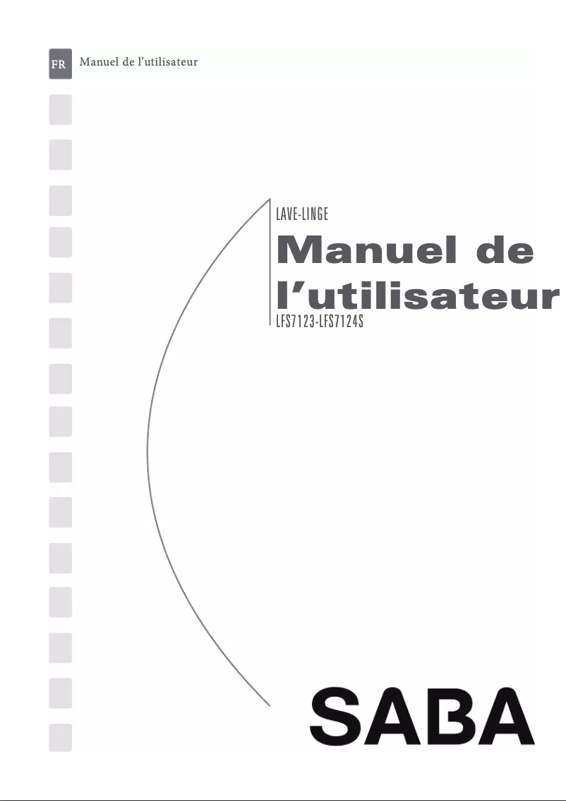 Image de la première page du manuel de l'appareil LFS7124S