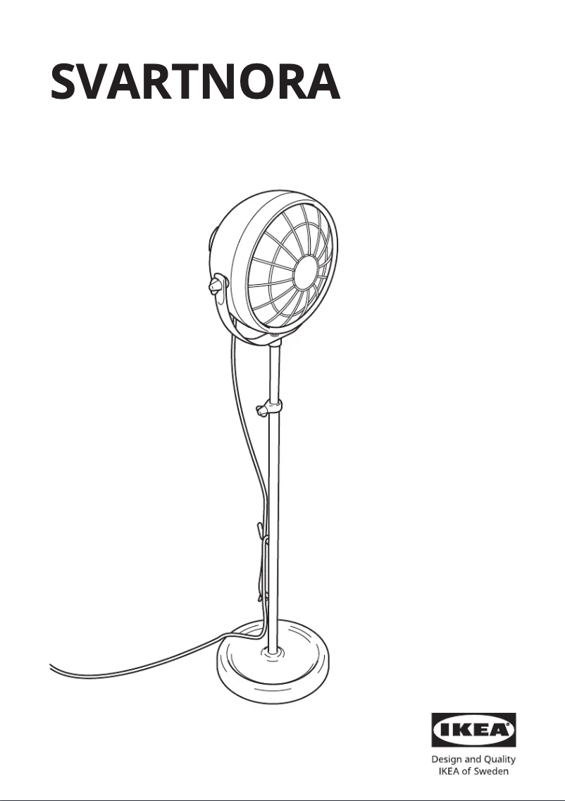 Page 1 de la notice Manuel utilisateur Ikea SVARTNORA 004.594.37