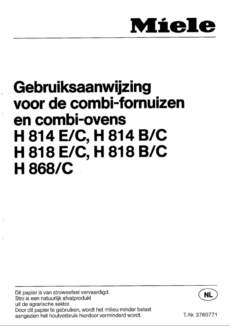 Image de la première page du manuel de l'appareil H 814 E/C