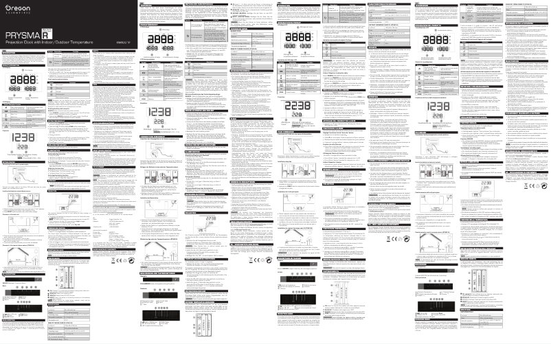 Page 1 de la notice Manuel utilisateur Oregon Scientific RMR221P-BK