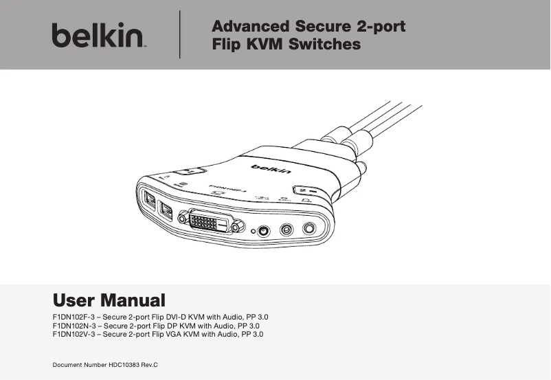 Page 1 de la notice Manuel utilisateur Belkin F1DN102N-3