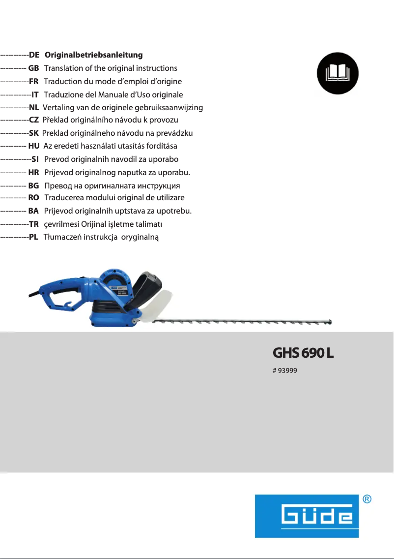 Image de la première page du manuel de l'appareil GHS 690 L