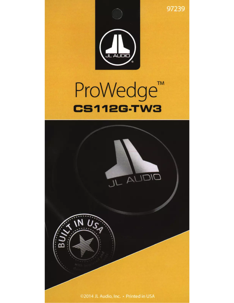 Page 1 de la notice Manuel utilisateur JL Audio CS112G-TW3