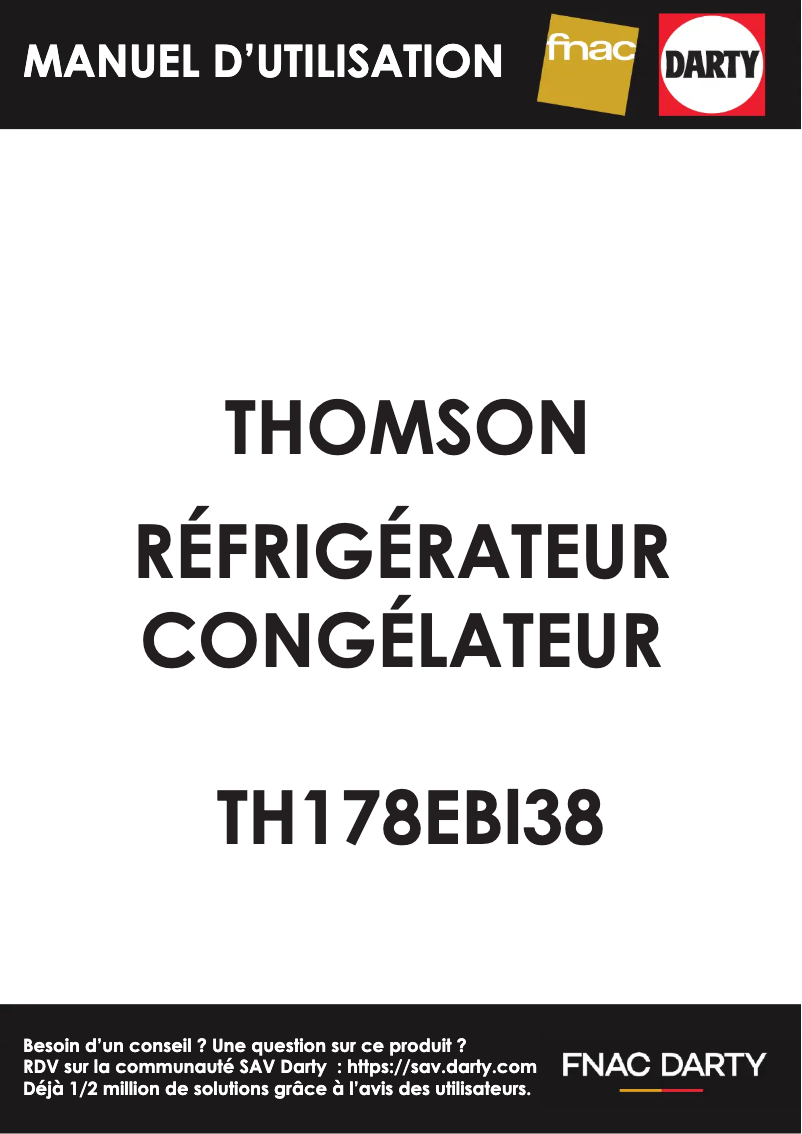 Page 1 de la notice Manuel utilisateur Thomson TH178EBI38