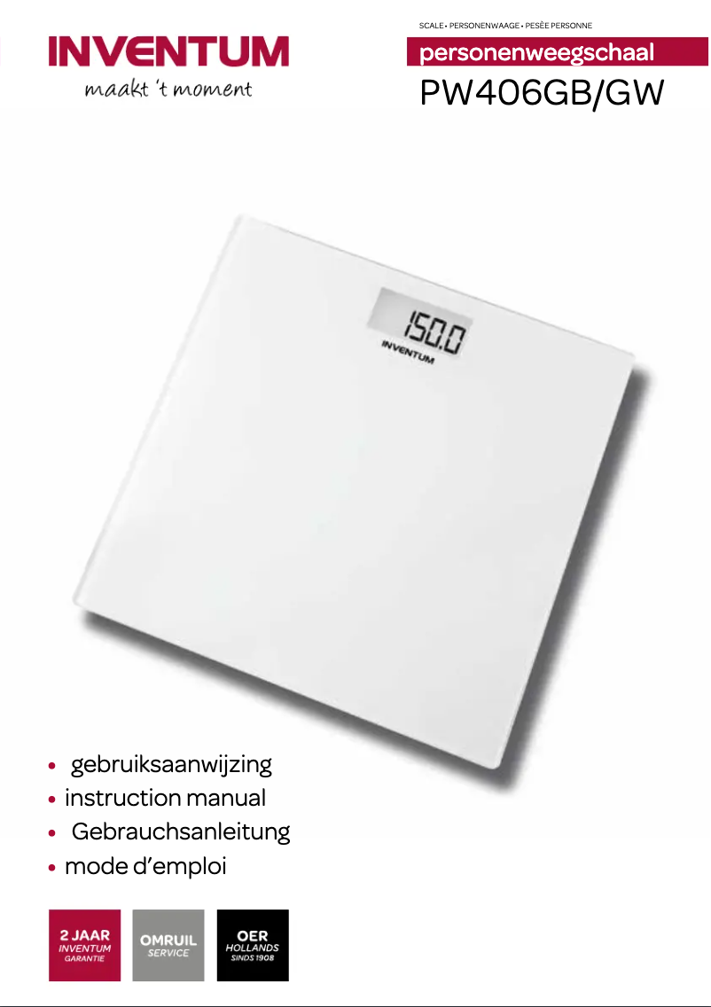 Page 1 de la notice Manuel utilisateur Inventum PW406GW