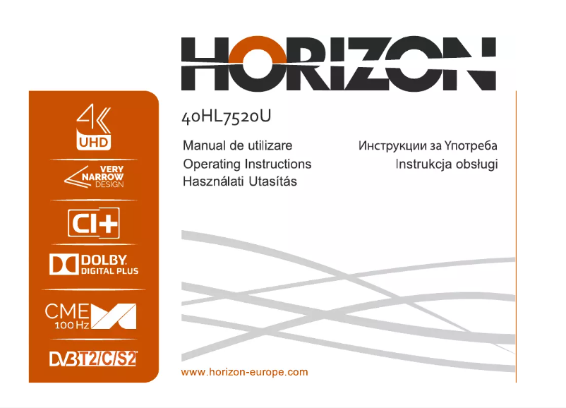 Page n°1 - Manuel utilisateur Horizon 40HL7520U