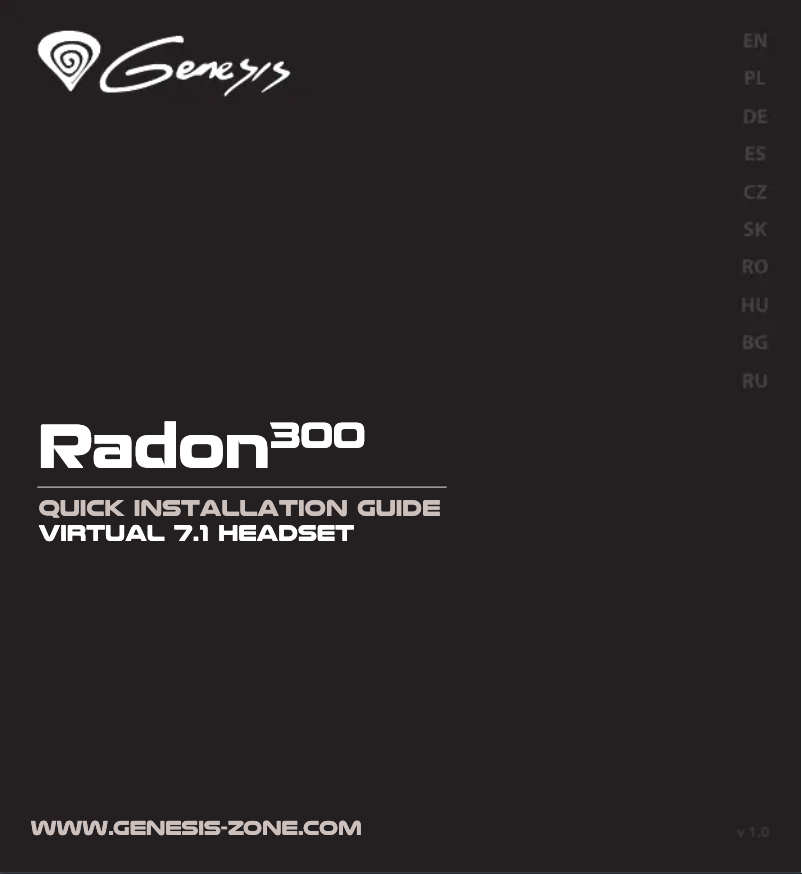 Image de la première page du manuel de l'appareil Radon 300