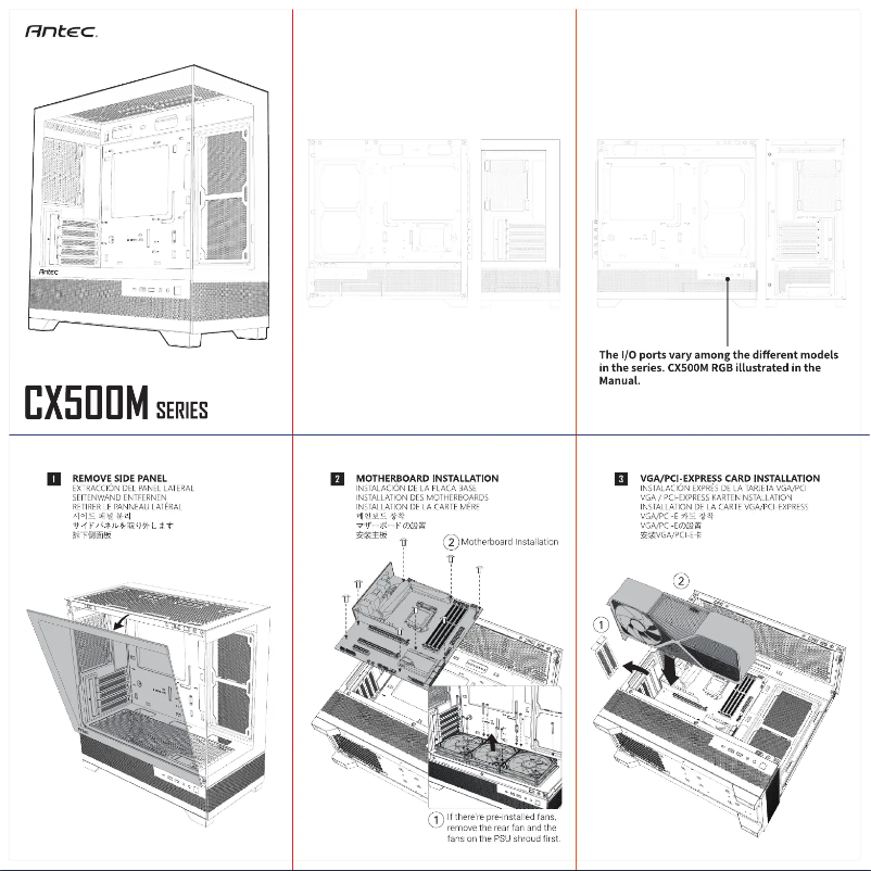 Page 1 de la notice Manuel utilisateur Antec CX500M ARGB