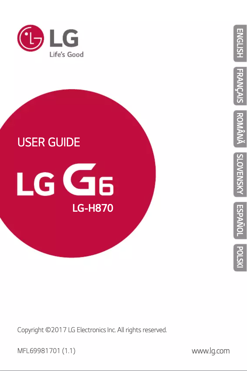 Page n°1 - Manuel utilisateur LG G6 Plus