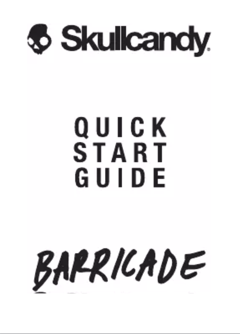 Image de la première page du manuel de l'appareil Barricade