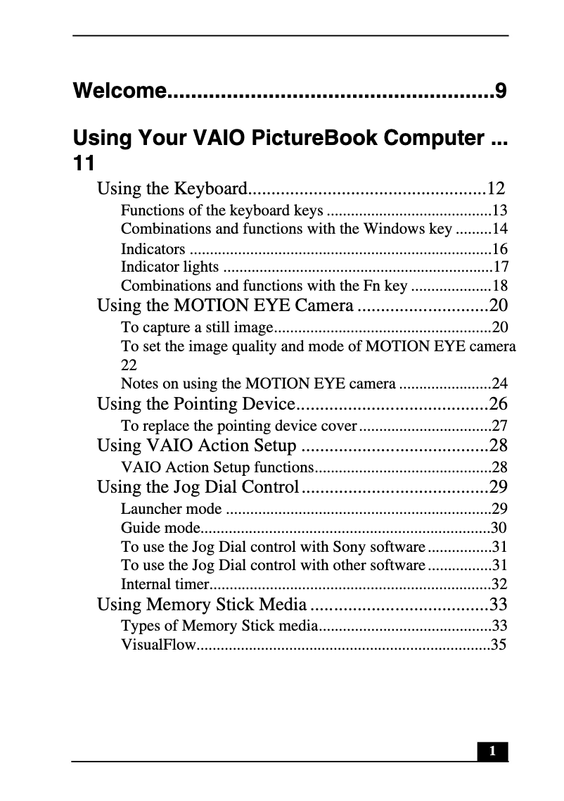 Page n°1 - Manuel utilisateur Sony Vaio PCG-C1MV