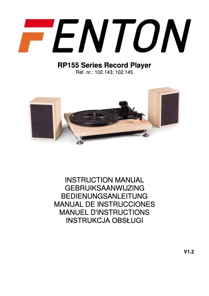 Page 1 de la notice Manuel utilisateur Fenton RP155LW