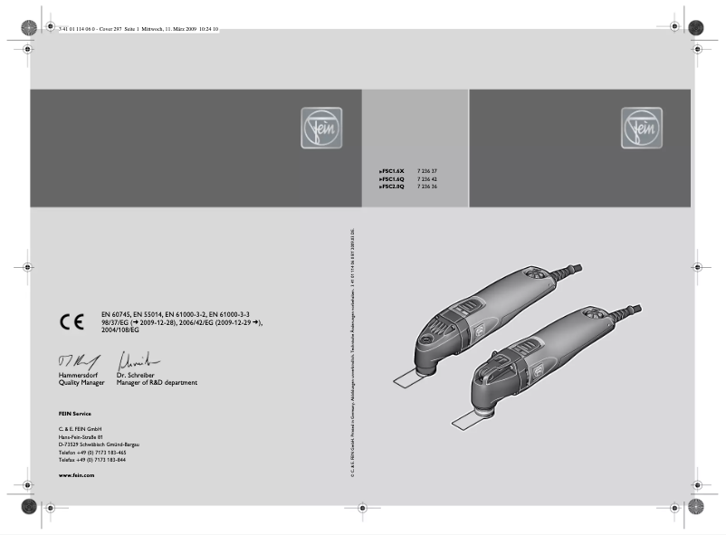 Página 1 del manual Manual de usuario Fein C 2.0Q