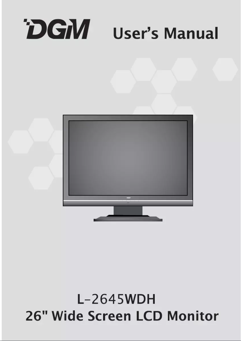 Image de la première page du manuel de l'appareil L-2645WDH