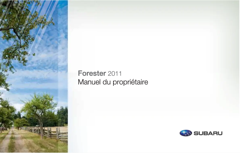 Image de la première page du manuel de l'appareil Forester (2011)