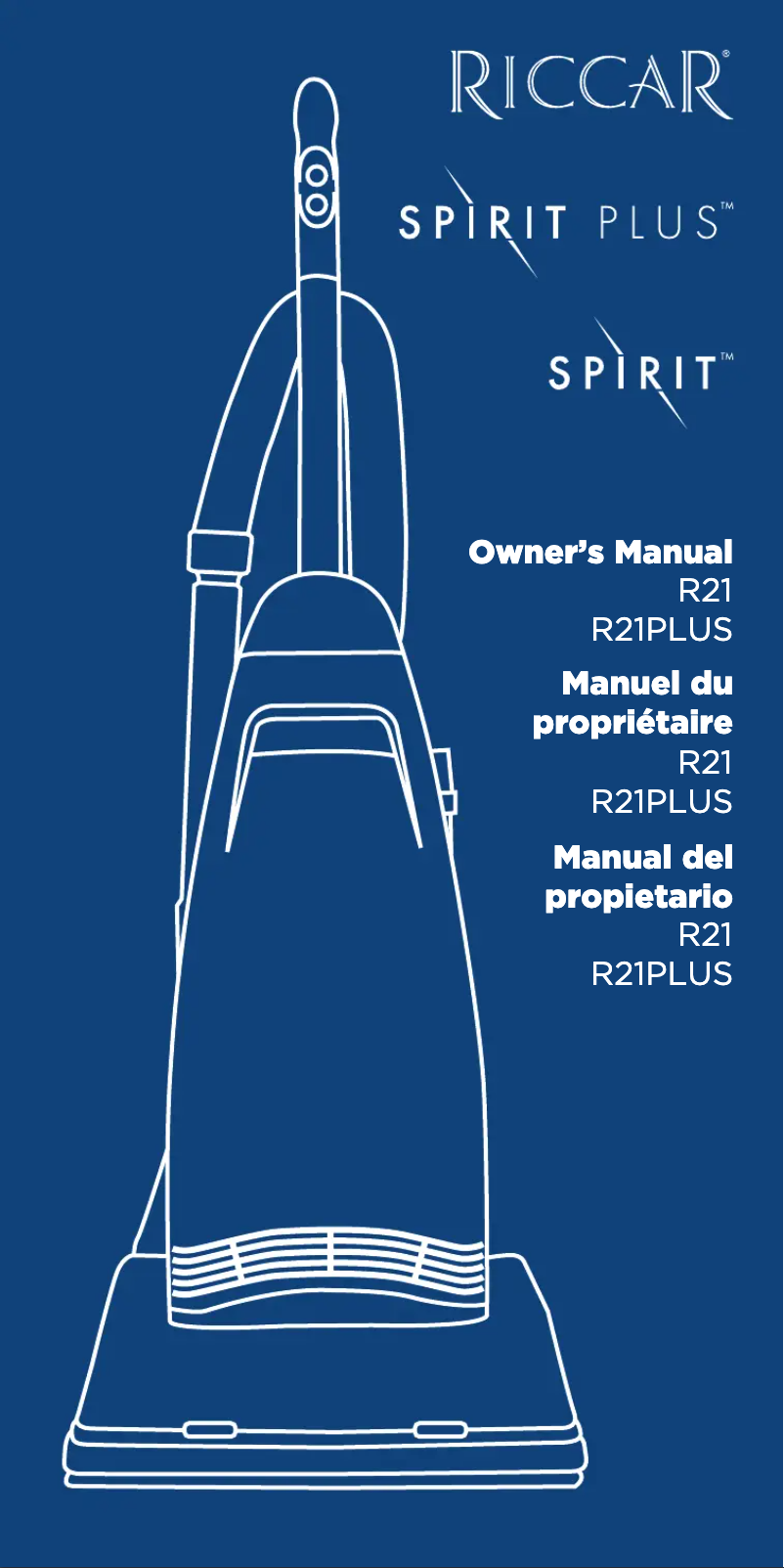 Image de la première page du manuel de l'appareil Spirit Plus R21PLUS
