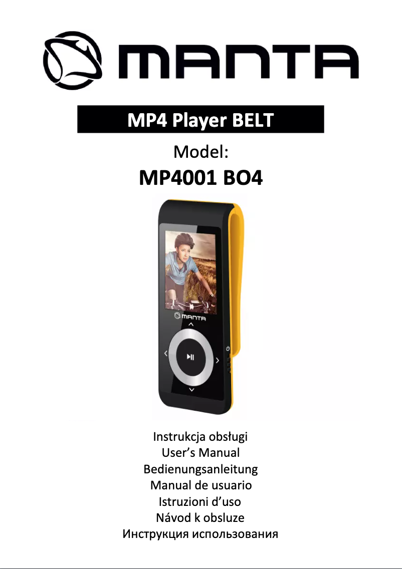 Page n°1 - Manuel utilisateur Manta MP4001 BO4 Belt