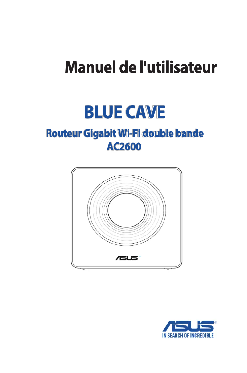 Image de la première page du manuel de l'appareil Blue Cave