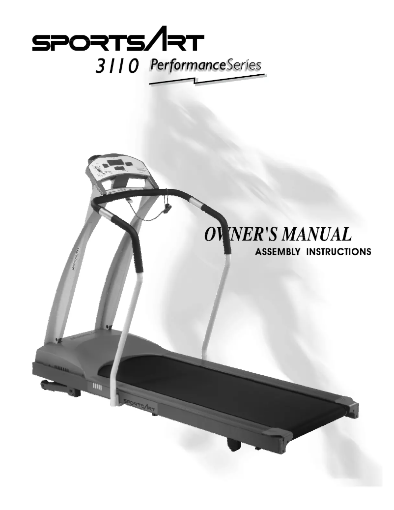 Page 1 de la notice Manuel utilisateur SportsArt 3110