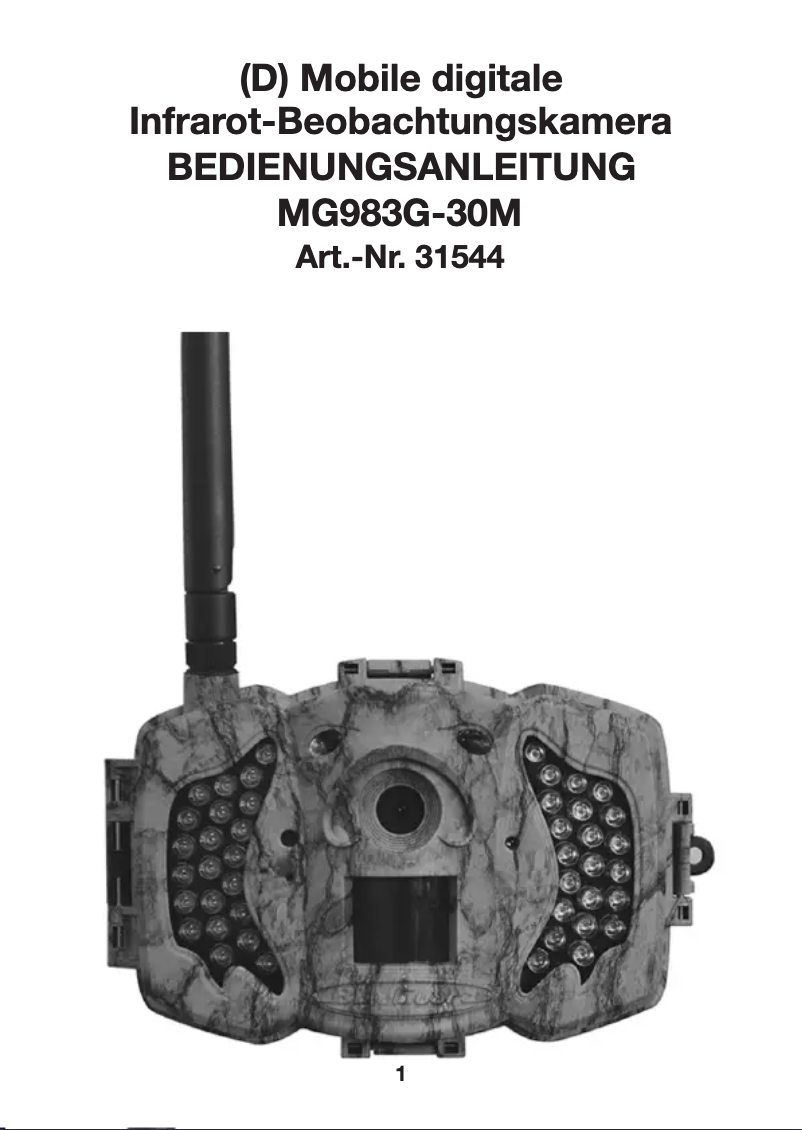 Page 1 de la notice Manuel utilisateur Berger & Schröter MG983G-30M