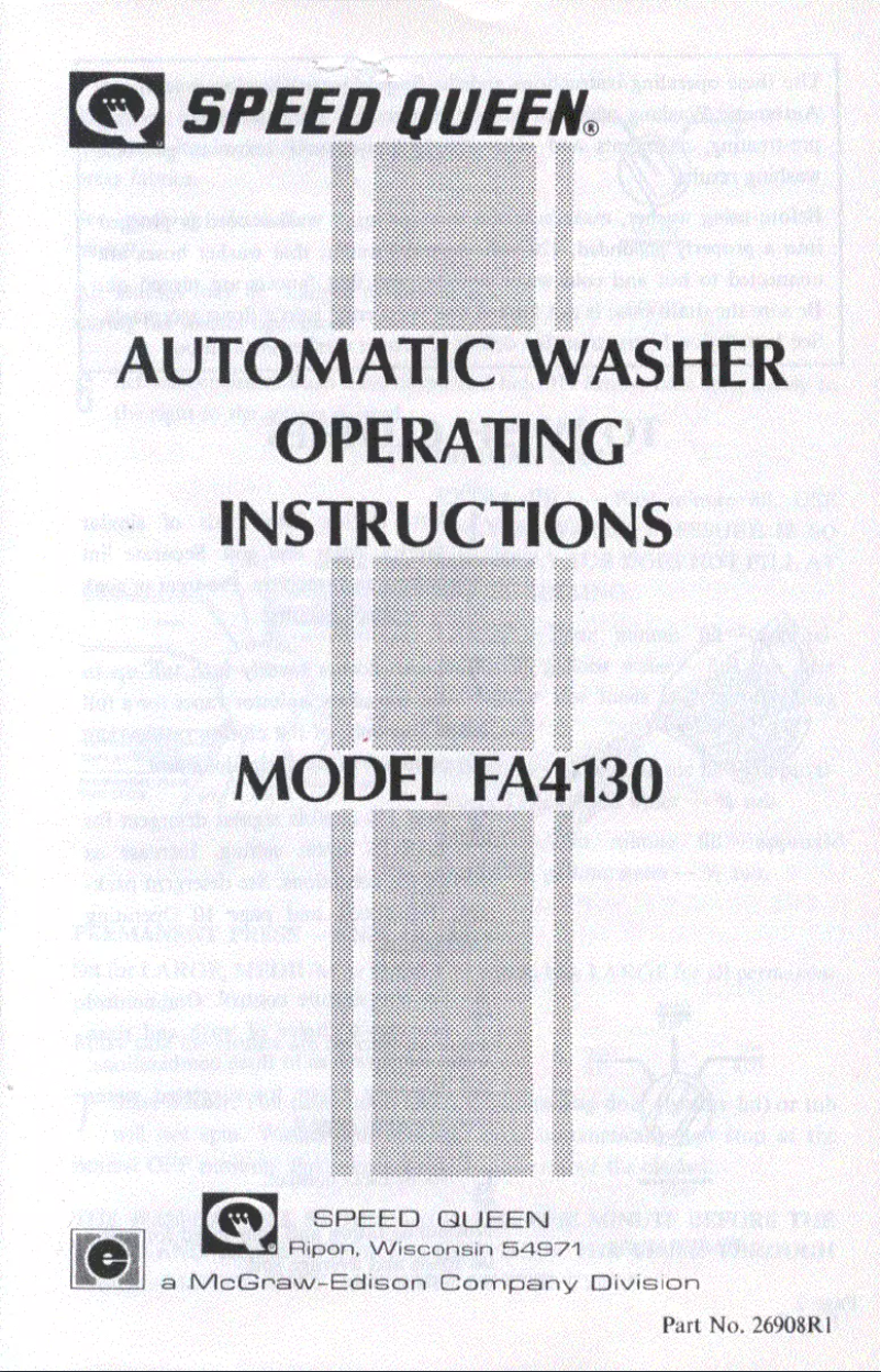 Image de la première page du manuel de l'appareil FA4130