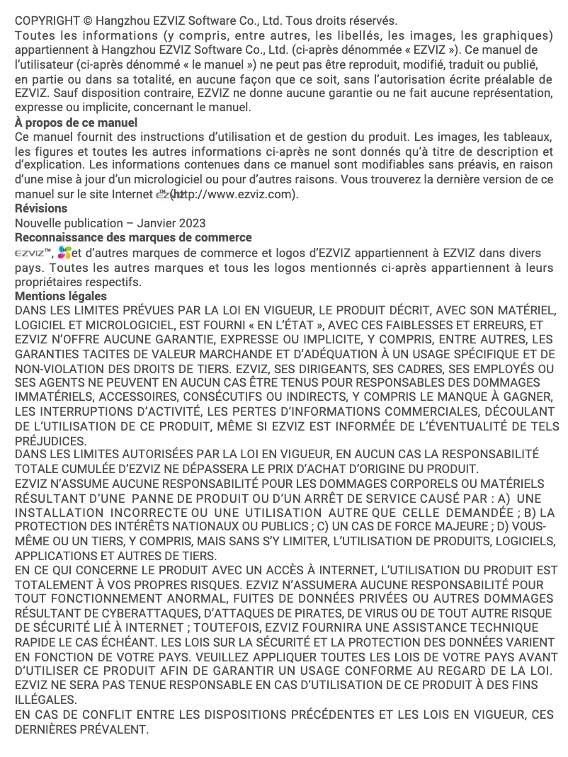 Página 1 del manual Manual de usuario EZVIZ HP7