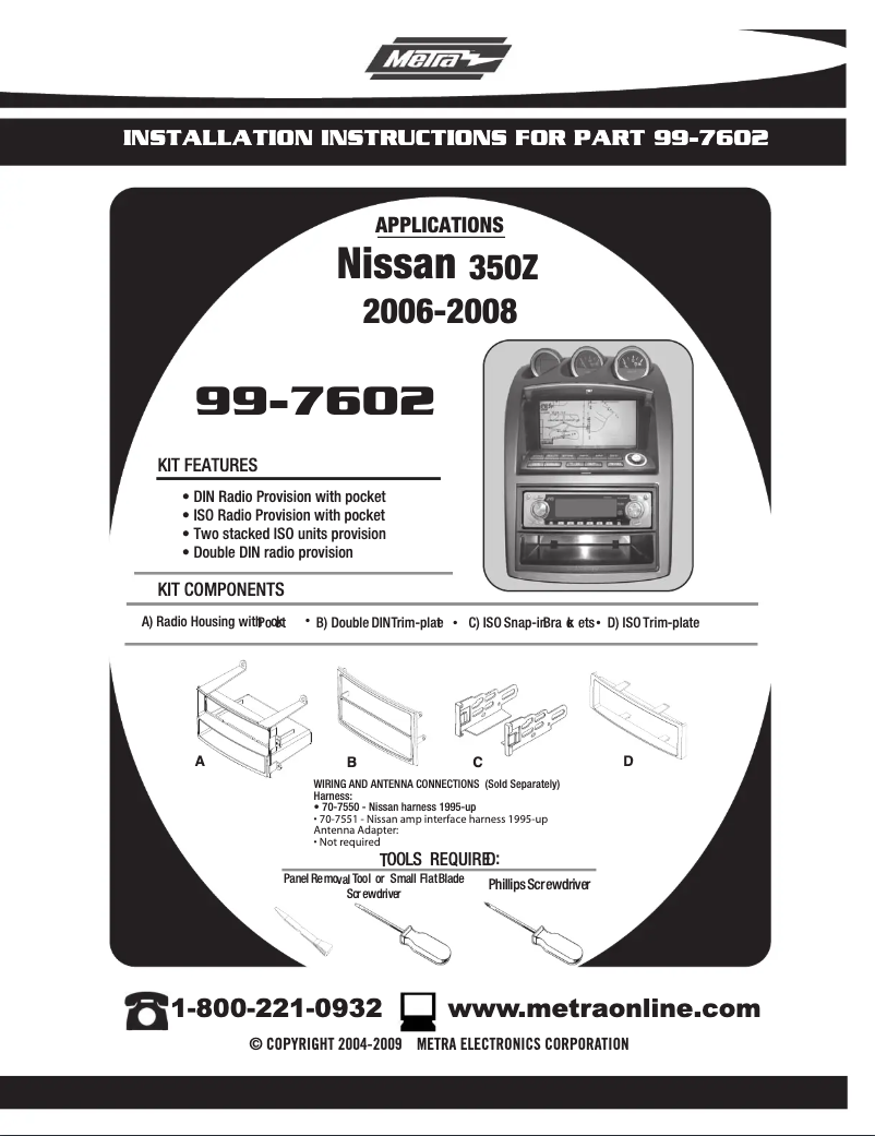 First page image of the manual for 99-7602