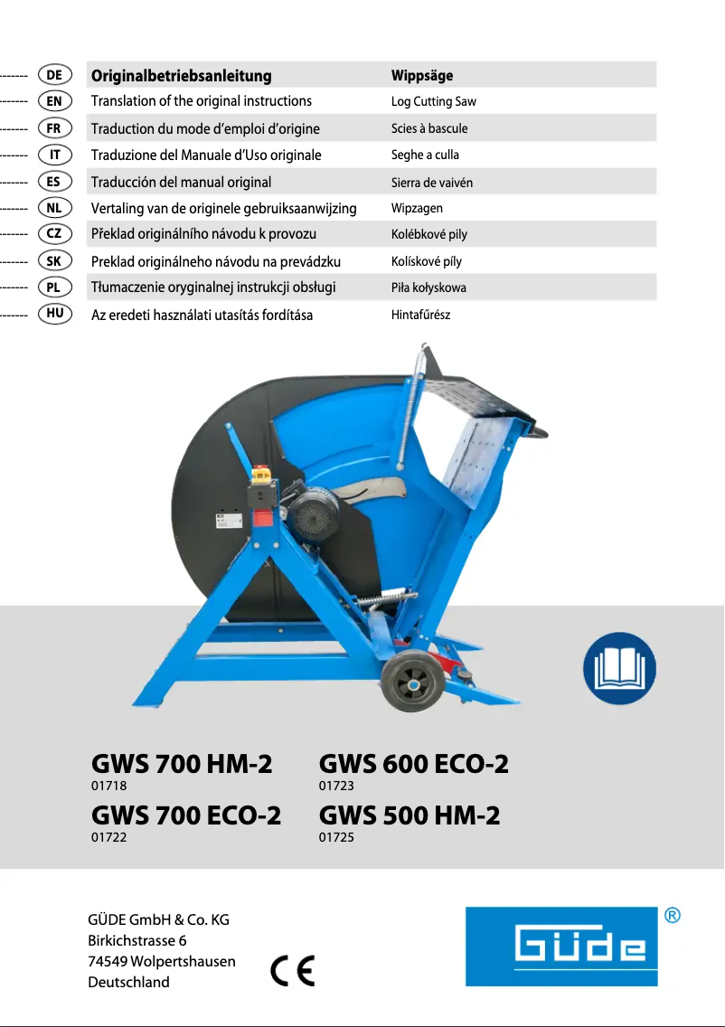 Page n°1 - Manuel utilisateur Güde GWS 500 HM-2