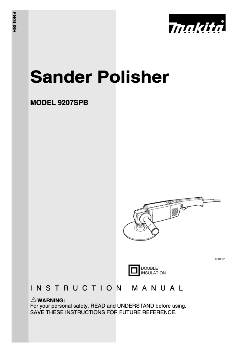 Page 1 de la notice Manuel utilisateur Makita 9207SPB