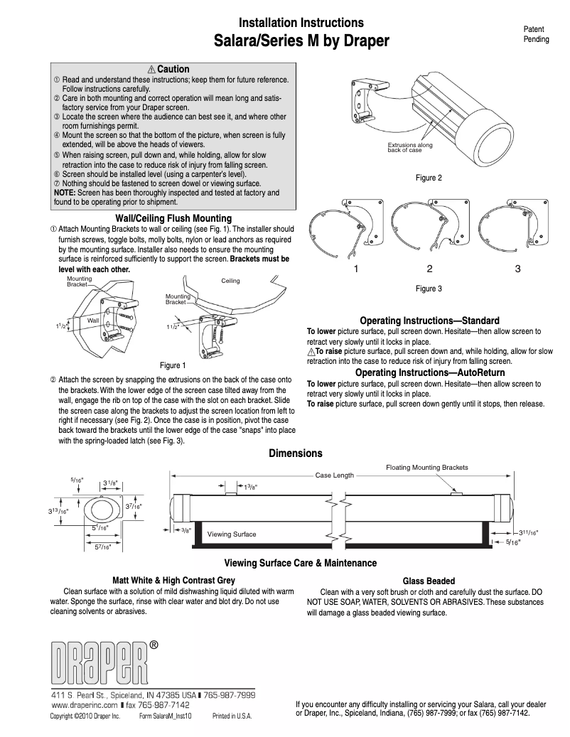 Image de la première page du manuel de l'appareil Salara M
